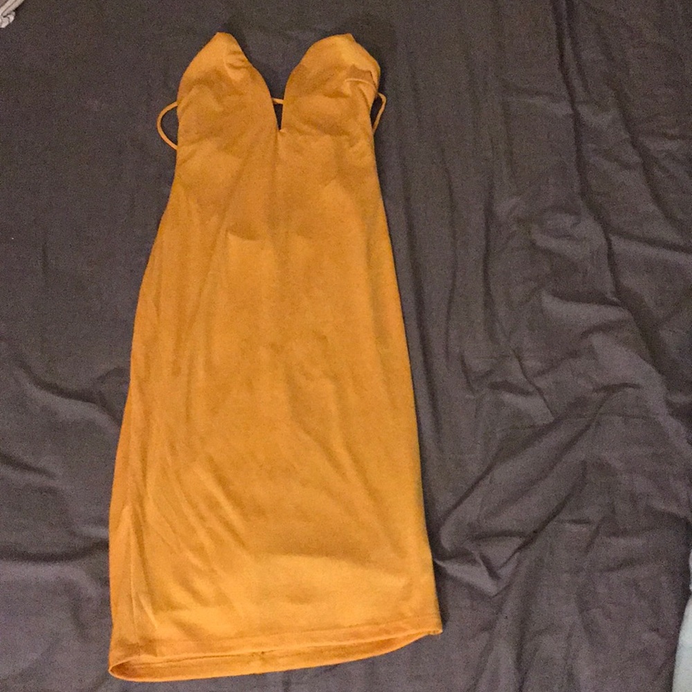 Yellow Fitted Dress